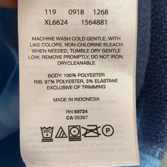 🍁 Columbia Arctic Air 1/2 Zip Fleece Sweater Sweatshirt Blue Periwinkle Women’s - Picture 6 of 9